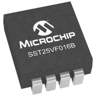 Microchip 16Mbit SPI Flash Memory 8-Pin SOIC, SST25VF016B-50-4I-S2AF