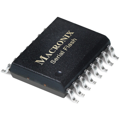 Macronix NOR 64Mbit Serial Flash Memory 16-Pin SOP, MX25L6433FMI-08G
