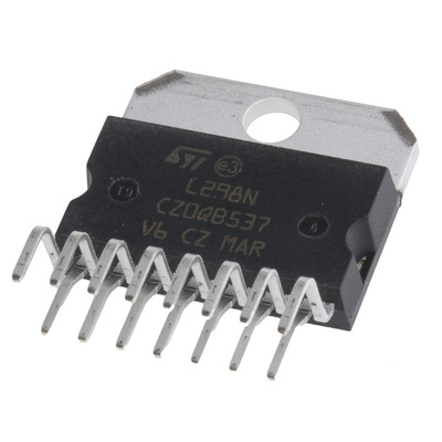 Renesas Electronics L298N, Stepper Motor Controller, 46 V 4A 15-Pin, MULTIWATT V