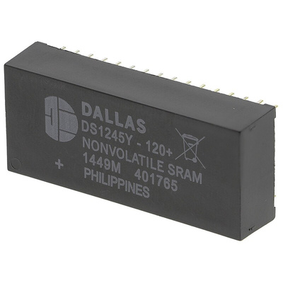 Maxim Integrated 1Mbit 120ns NVRAM, 32-Pin EDIP, DS1245Y-120+