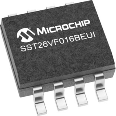 Microchip NOR 64kB SPI Flash Memory 8-Pin SOIC, SST26VF016BEUI-104I/SN