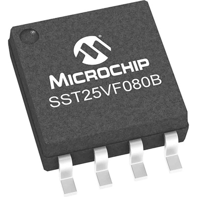 Microchip NOR 8Mbit SPI Flash Memory 8-Pin SOIJ-8, SST25VF080B-50-4I-S2AF-T
