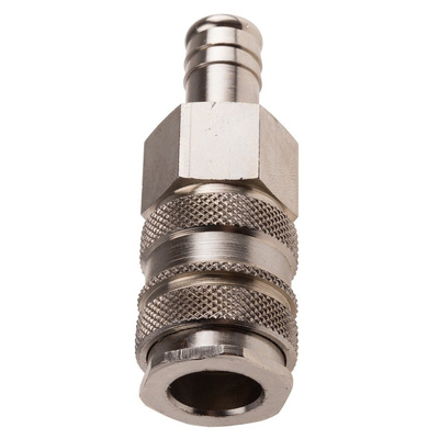 RS PRO Pneumatic Quick Connect Coupling Brass 13mm Hose Barb