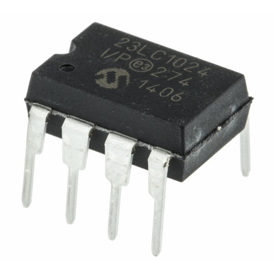 Microchip SRAM, 23LC1024-I/P- 1Mbit