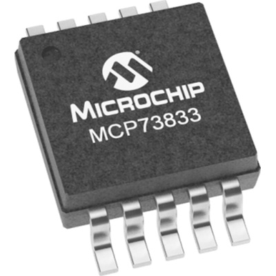 Microchip MCP73833T-AMI/UN, Battery Charge Controller IC, 6 V, 1A 10-Pin, MSOP