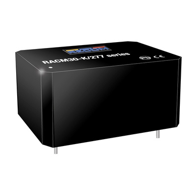 Recom, AC-DC Converter, 5 → 24 V dc 5-Pin, Potted RACM30-12SK/277