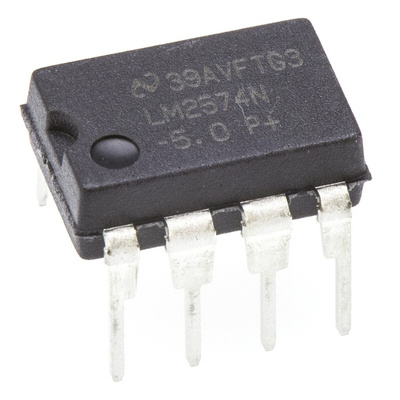 Texas Instruments, LM2574N-5.0/NOPB Step-Down Switching Regulator, 1-Channel 500mA 8-Pin, MDIP