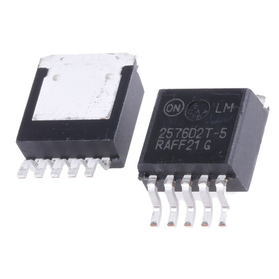 onsemi, LM2576D2T-005G Step-Down Switching Regulator, 1-Channel 3A Adjustable 5-Pin, D2PAK