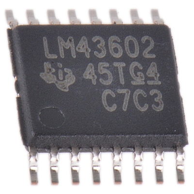 Texas Instruments, LM43602PWPT Switching Regulator, 1-Channel 2A Adjustable 16-Pin, HTSSOP