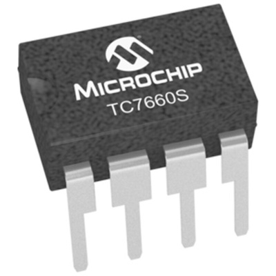 Microchip TC7660SCPA, 1-Channel, Inverting DC-DC Converter, 20mA 8-Pin, PDIP