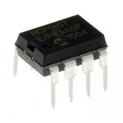 Microchip MCP1407-E/P, MOSFET 1, 6 A, 18V 8-Pin, PDIP