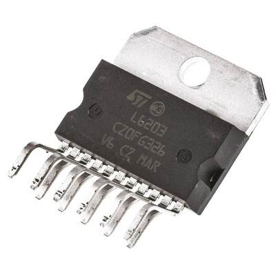 STMicroelectronics L6203,  Brushed Motor Controller, 48 V 4A 11-Pin, MULTIWATT V