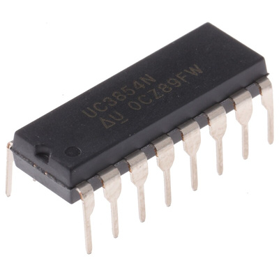 Texas Instruments UC3854N, Power Factor Pre-Regulator Circuit, 118 kHz, 35 V 16-Pin, PDIP