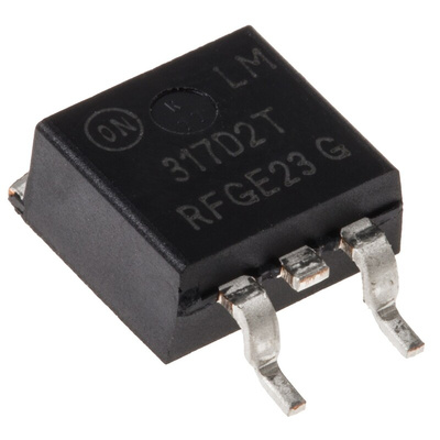 onsemi LM317D2TG, 1 Linear Voltage, Voltage Regulator 1.5A, 1.2 → 37 V 3-Pin, D2PAK