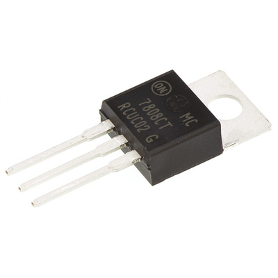 onsemi MC7808CTG, 1 Linear Voltage, Voltage Regulator 1A, 8 V 3-Pin, TO-220