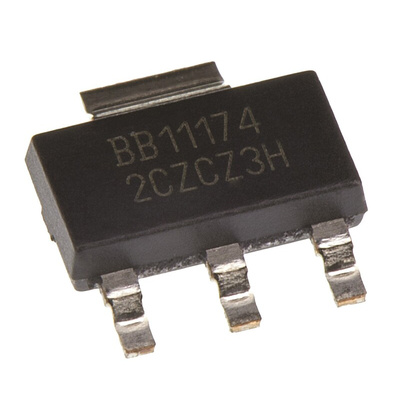 Texas Instruments REG1117-3.3, 1 Low Dropout Voltage, Voltage Regulator 800mA, 3.3 V 3+Tab-Pin, SOT-223