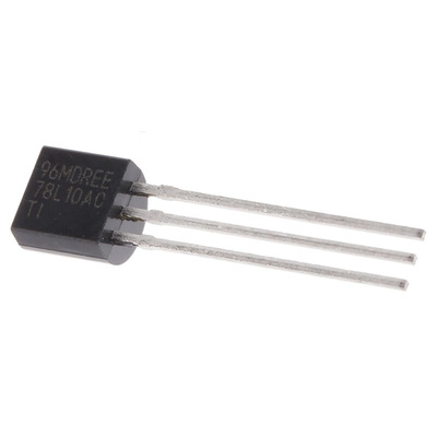 Texas Instruments UA78L10ACLP, 1 Linear Voltage, Voltage Regulator 100mA, 10 V 3-Pin, TO-92