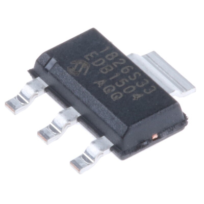 Microchip MCP1826S-3302E/DB, 1 Low Dropout Voltage, Voltage Regulator 1A, 3.3 V 3+Tab-Pin, SOT-223