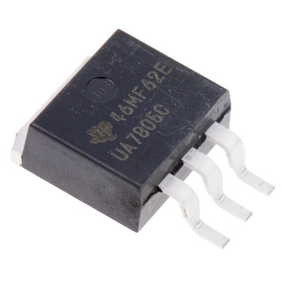Texas Instruments UA7805CKTTR, 1 Linear Voltage, Voltage Regulator 1.5A, 5 V 3-Pin, D2PAK (TO-263)
