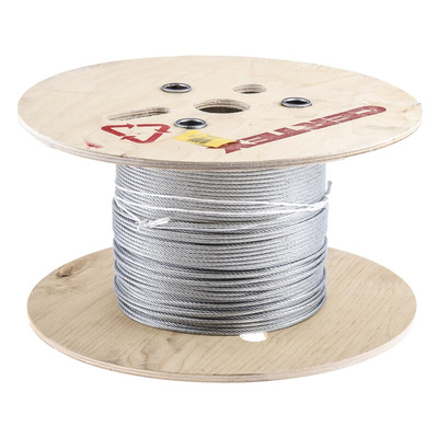 RS PRO Galvanised Metal Wire Rope, 75m