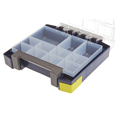 Raaco 11 Cell Grey PC, PP Compartment Box, 55mm x 241mm x 225mm