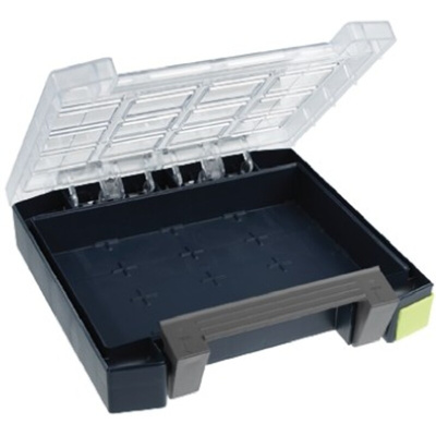 Raaco Grey PC, PP Compartment Box, 55mm x 241mm x 225mm