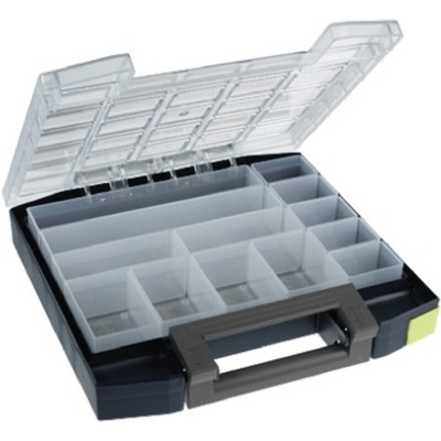 Raaco 13 Cell Blue PC, PP Compartment Box, 55mm x 298mm x 284mm
