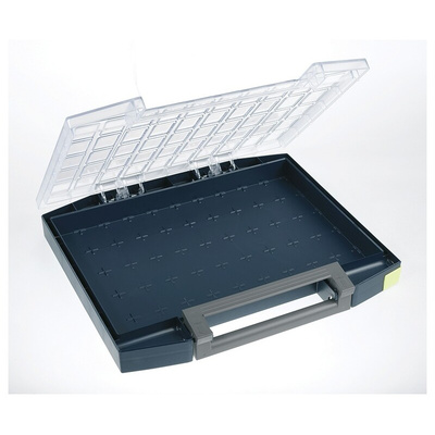 Raaco Grey PC, PP Compartment Box, 55mm x 421mm x 361mm