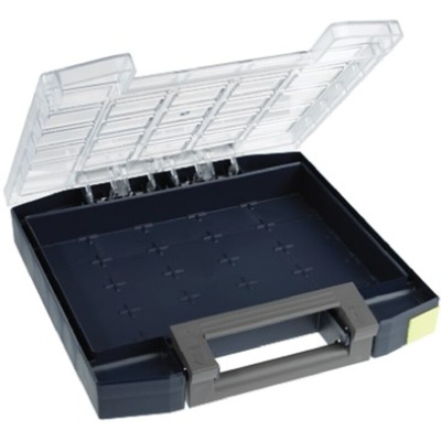 Raaco Blue PC, PP Compartment Box, 55mm x 298mm x 284mm