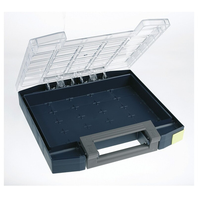 Raaco Blue PC, PP Compartment Box, 55mm x 298mm x 284mm
