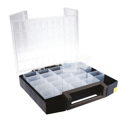 Raaco 25 Cell Grey PC, PP Compartment Box, 78mm x 421mm x 361mm