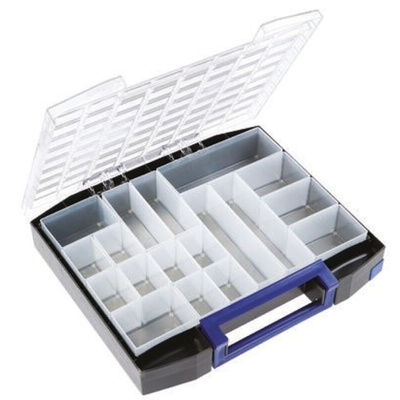 Raaco 18 Cell Blue PC, PP Compartment Box, 78mm x 465mm x 401mm