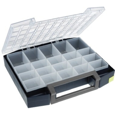 Raaco 20 Cell Blue PC, PP Compartment Box, 78mm x 421mm x 361mm