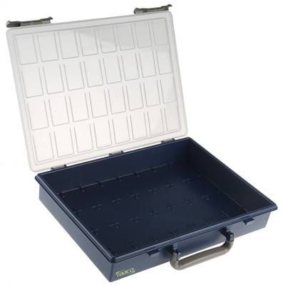 Raaco 32 Cell Black, Transparent PP, Adjustable Compartment Box, 57mm x 338mm x 261mm