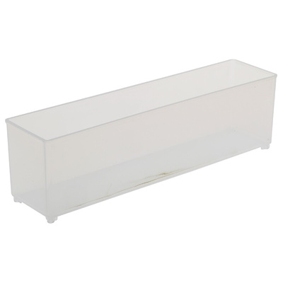 Raaco Transparent PP Compartment Box, 47mm x 39mm x 163mm