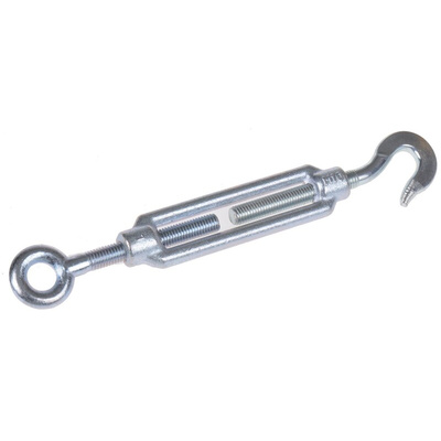 RS PRO Hook to Eye Steel Rigging Screw, M10 Thread