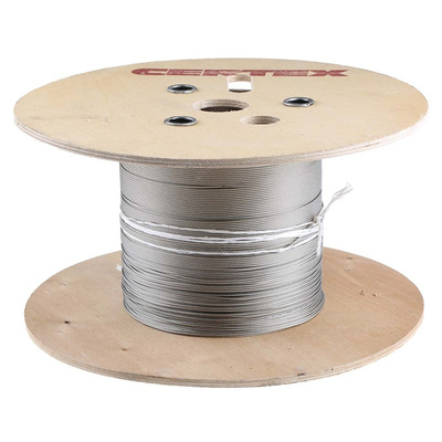 RS PRO Stainless Steel Wire Rope, 100m