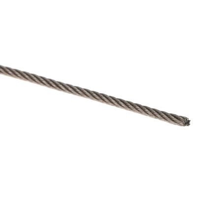 RS PRO Stainless Steel Wire Rope, 100m