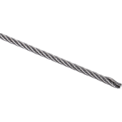 RS PRO Stainless Steel Wire Rope, 100m