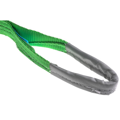 RS PRO 1m Green Lifting Sling Webbing, 2t