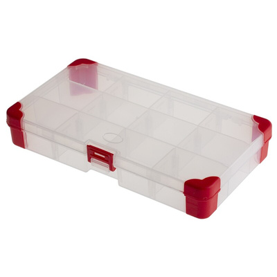 RS PRO 12 Cell Polypropylene, Adjustable Compartment Box, 30mm x 200mm x 110mm
