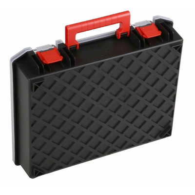 RS PRO 48 Cell Black, Red Polypropylene Compartment Box, 91mm x 416mm x 336mm