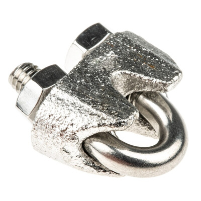 RS PRO Stainless Steel 3mm Diameter Wire Rope Clamp