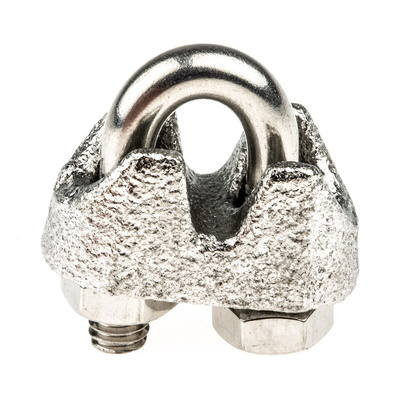 RS PRO Stainless Steel 3mm Diameter Wire Rope Clamp