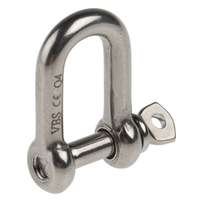 RS PRO D-Shackle, Stainless Steel, 120kg