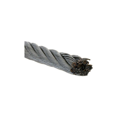 RS PRO Galvanised Metal Wire Rope, 75m