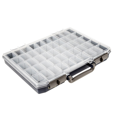 Raaco 50 Cell Blue PC, PP Compartment Box, 55mm x 425mm x 330mm