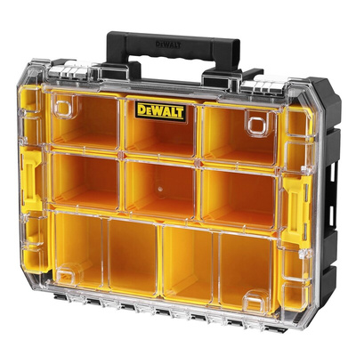 10 Cell Yellow PC, Adjustable Compartment Box, 119mm x 440mm x 332mm