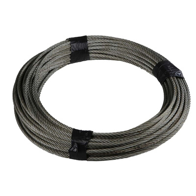 RS PRO Galvanised Metal Wire Rope, 50m