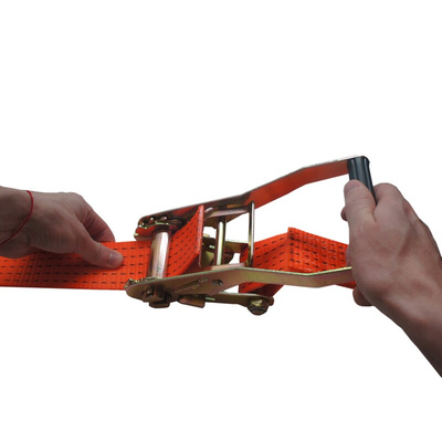 RS PRO 8.5 ± 0.5mm Clawhook Ratchet Strap, 50mm Wide, 5000kg Breaking Strain